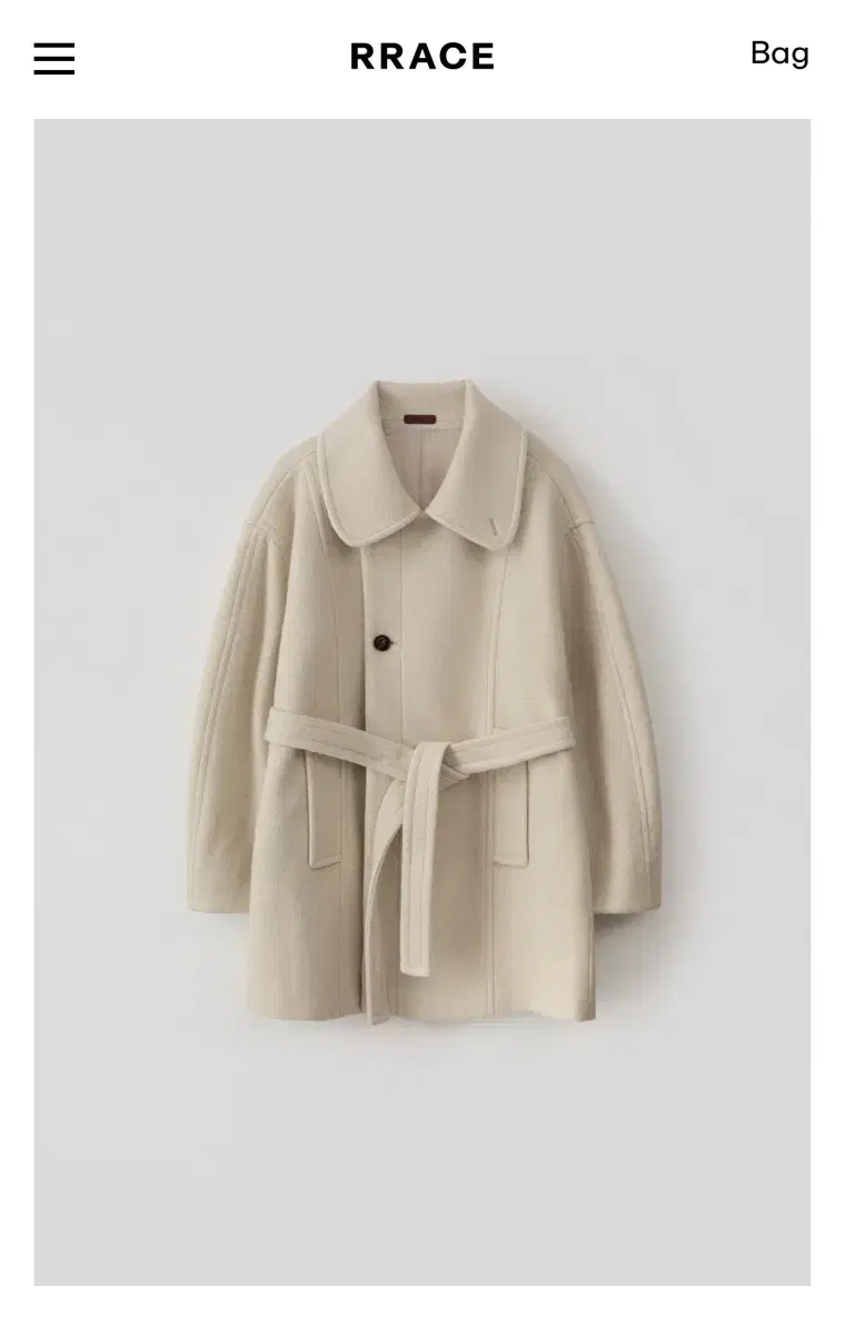 RRACE Cloud Single Overfit Coat Ivory